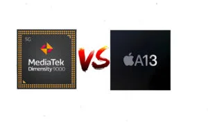 Apple A13 Bionic vs MediaTek Dimensity 9000